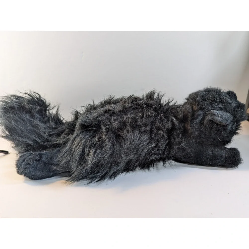 Black Cat Kitty Licorice Plush W/Red Ribbon Bow Ty Classic 1987 14